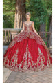 Dancing Queen Dresses DQ-1670 Quinceañera Ball Gown with Detailing - Red / XS - Dress