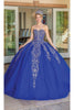 Dancing Queen Dresses DQ-1672 Quinceañera Crystal-Embellished Bodice - Royal Blue / XS - Dress