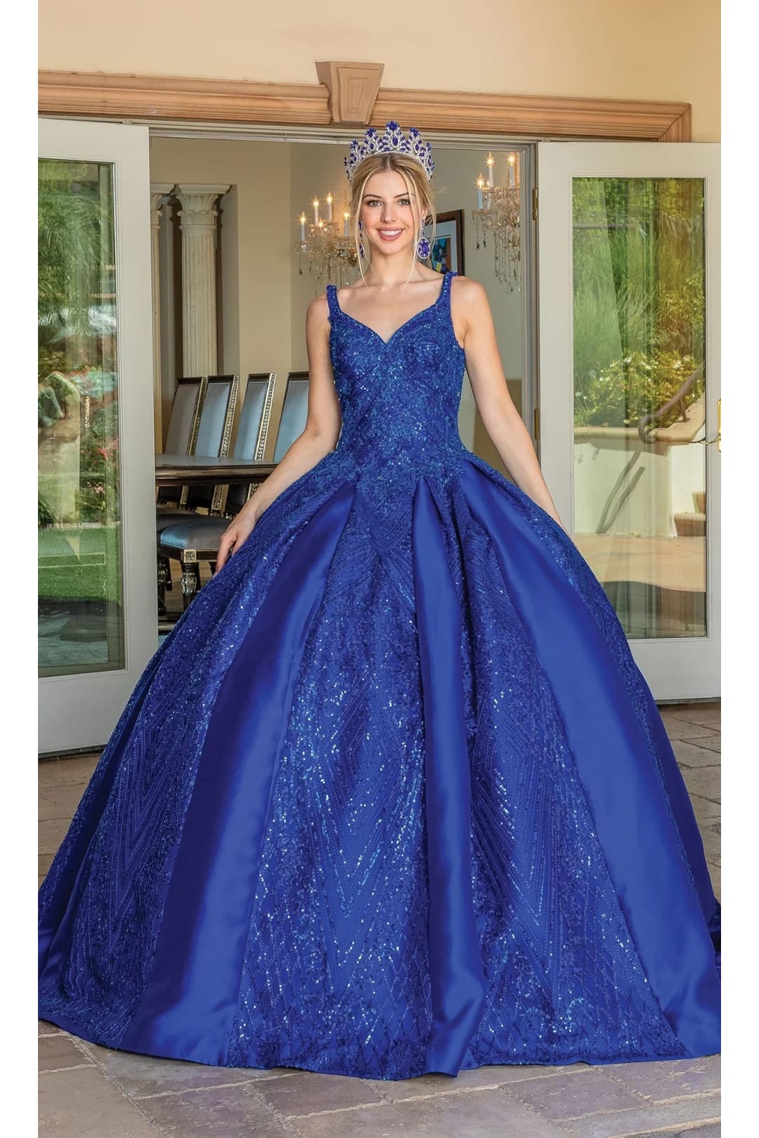 Dancing Queen Dresses DQ-1680 Quinceañera Elegant & Sophisticated Gown - Royal Blue / XS - Dress