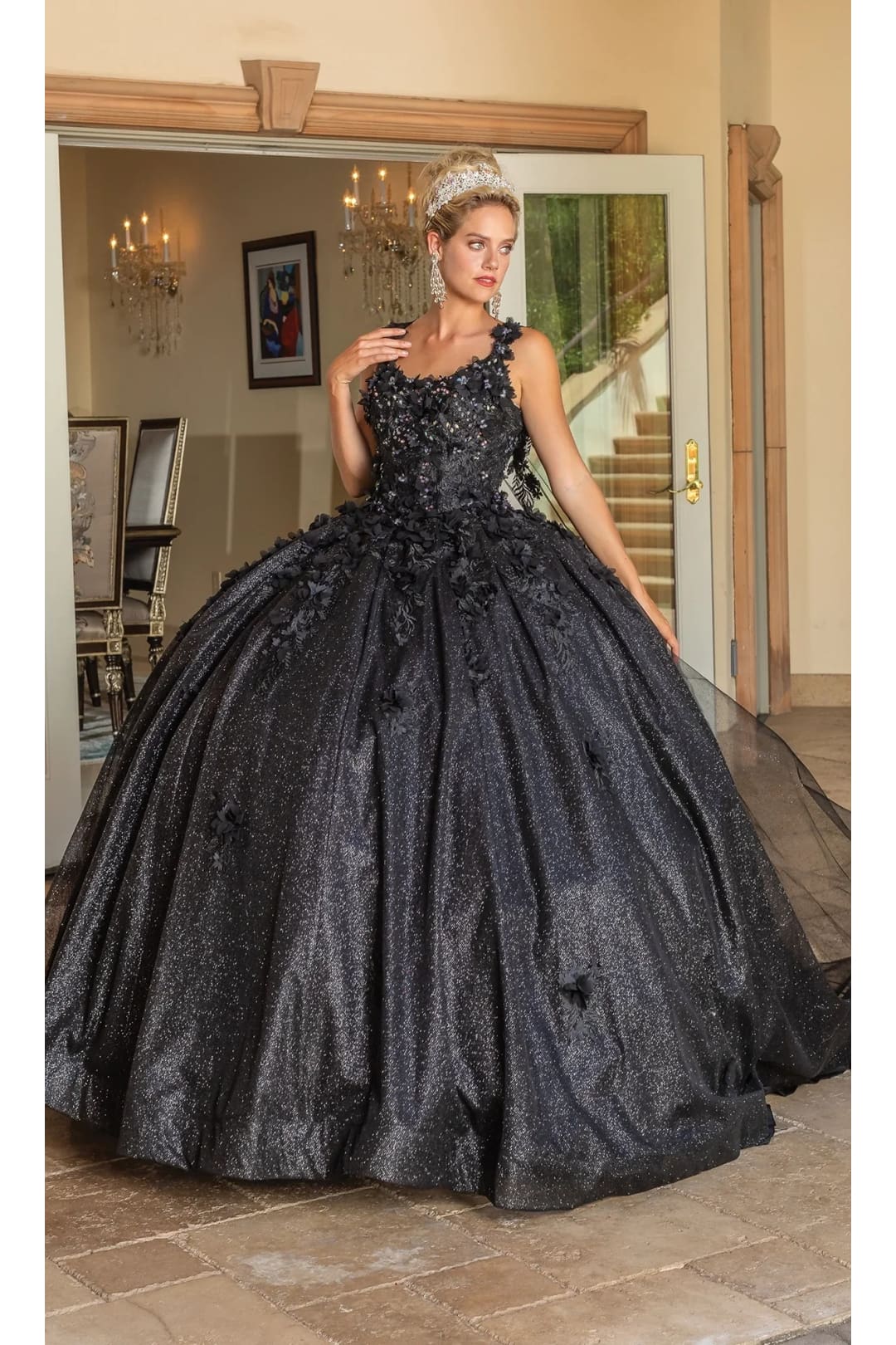 Dancing Queen Dresses DQ-1707 Quinceañera for a Show-Stopping Look - Black / XS - Dress