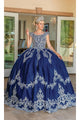 Dancing Queen Dresses DQ-1709 Navy Quinceañera for a Timeless Presence - Navy / XS - Dress