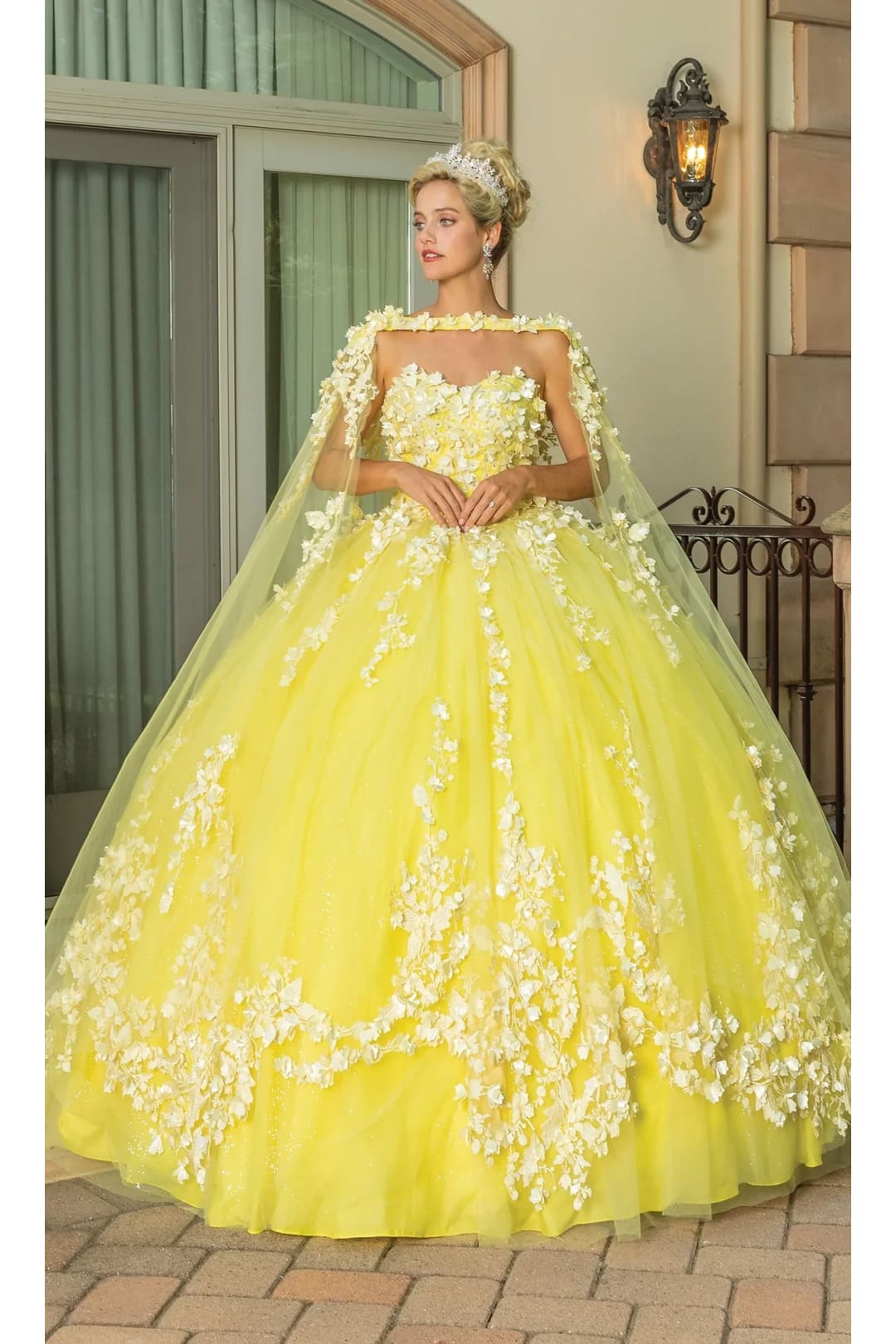 Dancing Queen Dresses DQ-1725 Quinceañera for Effortless Elegance - Yellow / XS - Dress