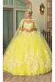 Dancing Queen Dresses DQ-1725 Quinceañera for Effortless Elegance - Yellow / XS - Dress