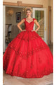 Dancing Queen Dresses DQ-1735 Quinceañera for a Elegant Celebration - Red / XS - Dress