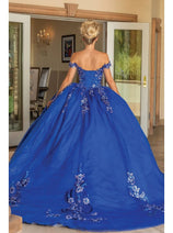 Sweet 16 Birthday Party Dress in Royal Blue by DQ-1737 Ball Gown