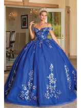 Sweet 16 Birthday Party Dress in Royal Blue by DQ-1737 Ball Gown