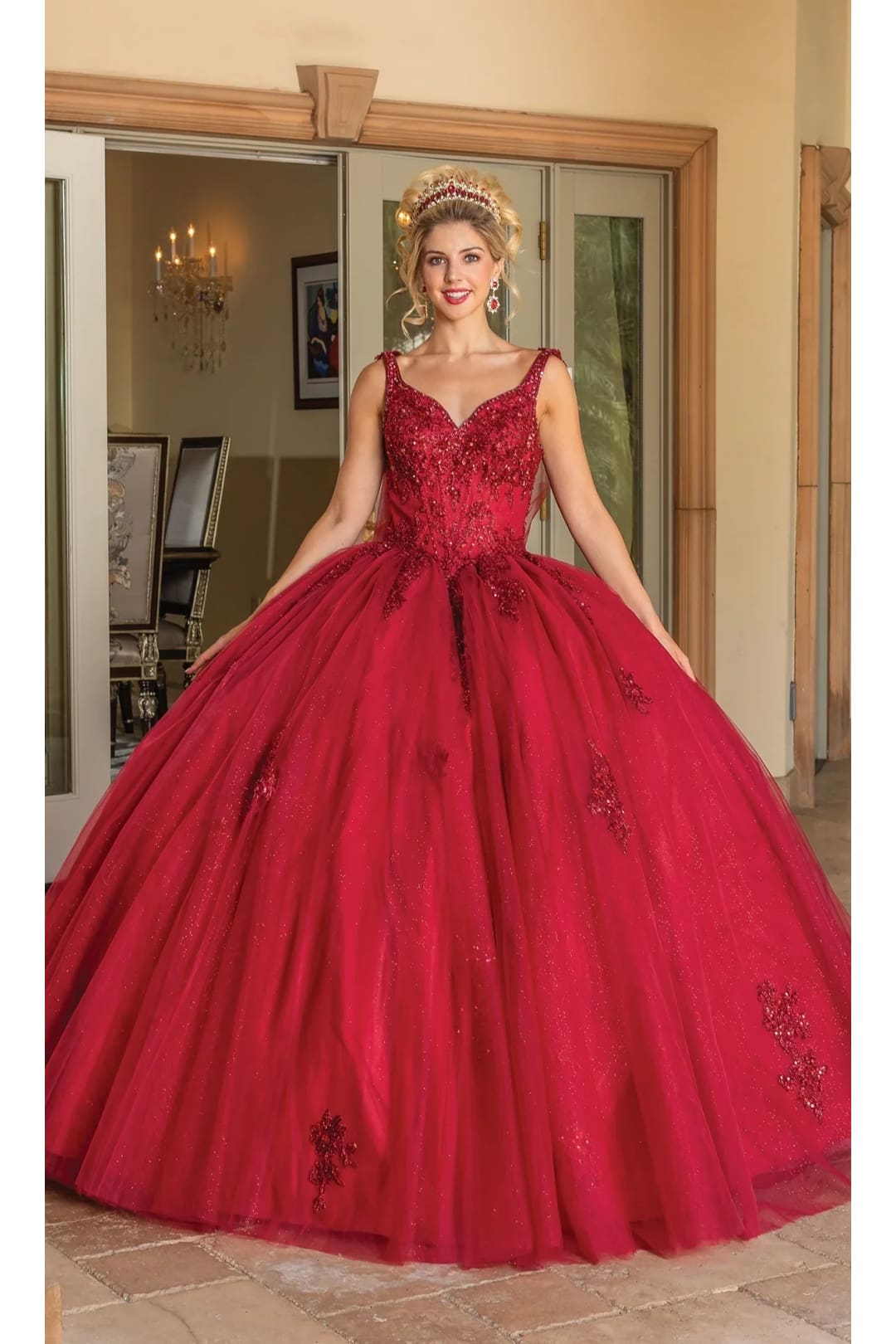 Dancing Queen Dresses DQ-1767 Quinceanera Gown for Timeless Elegance - Burgundy / XS - Dress