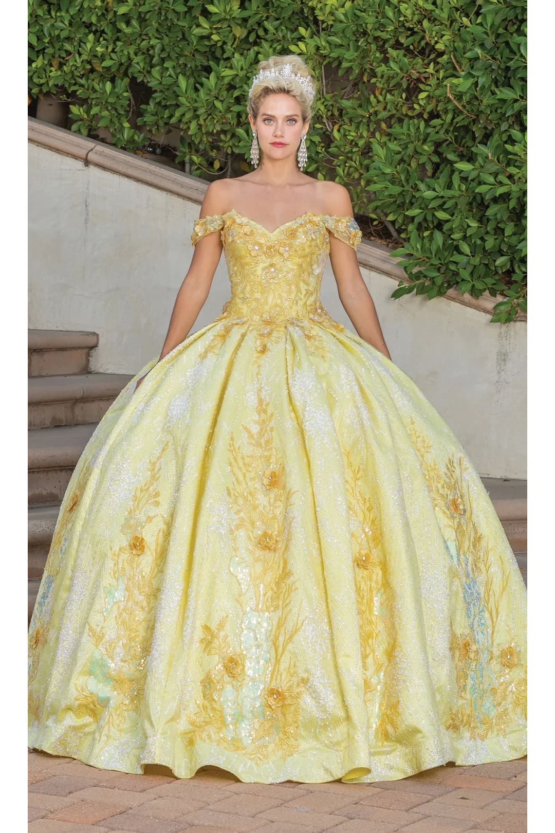 Dancing Queen Dresses DQ-1772 Quinceanera Gown for a Royal Entrance - Yellow / XS - Dress