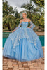 Dancing Queen Dresses DQ-1773 Quinceanera Gown for Effortless Glamour - Bahama Blue / XS - Dress