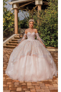 Dancing Queen Dresses DQ-1773 Quinceanera Gown for Effortless Glamour - Blush / XS - Dress