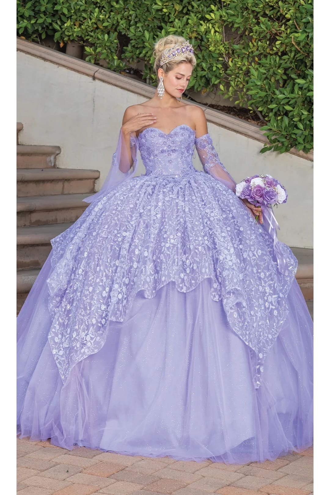 Dancing Queen Dresses DQ-1773 Quinceanera Gown for Effortless Glamour - Lilac / XS - Dress