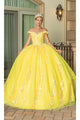 Dancing Queen Dresses DQ-1775 Quinceanera Gown for Classic Elegance - Yellow / XS - Dress