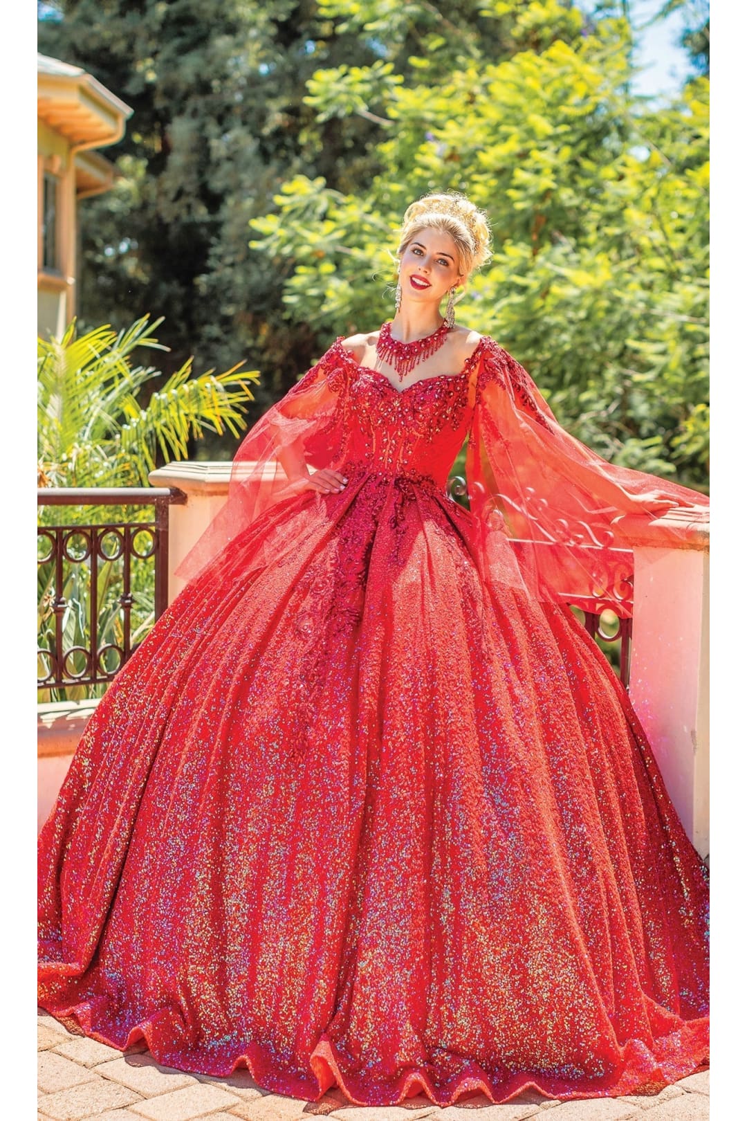 Dancing Queen Dresses DQ-1776 Quinceanera Gown for Timeless Beauty - Red / XS - Dress