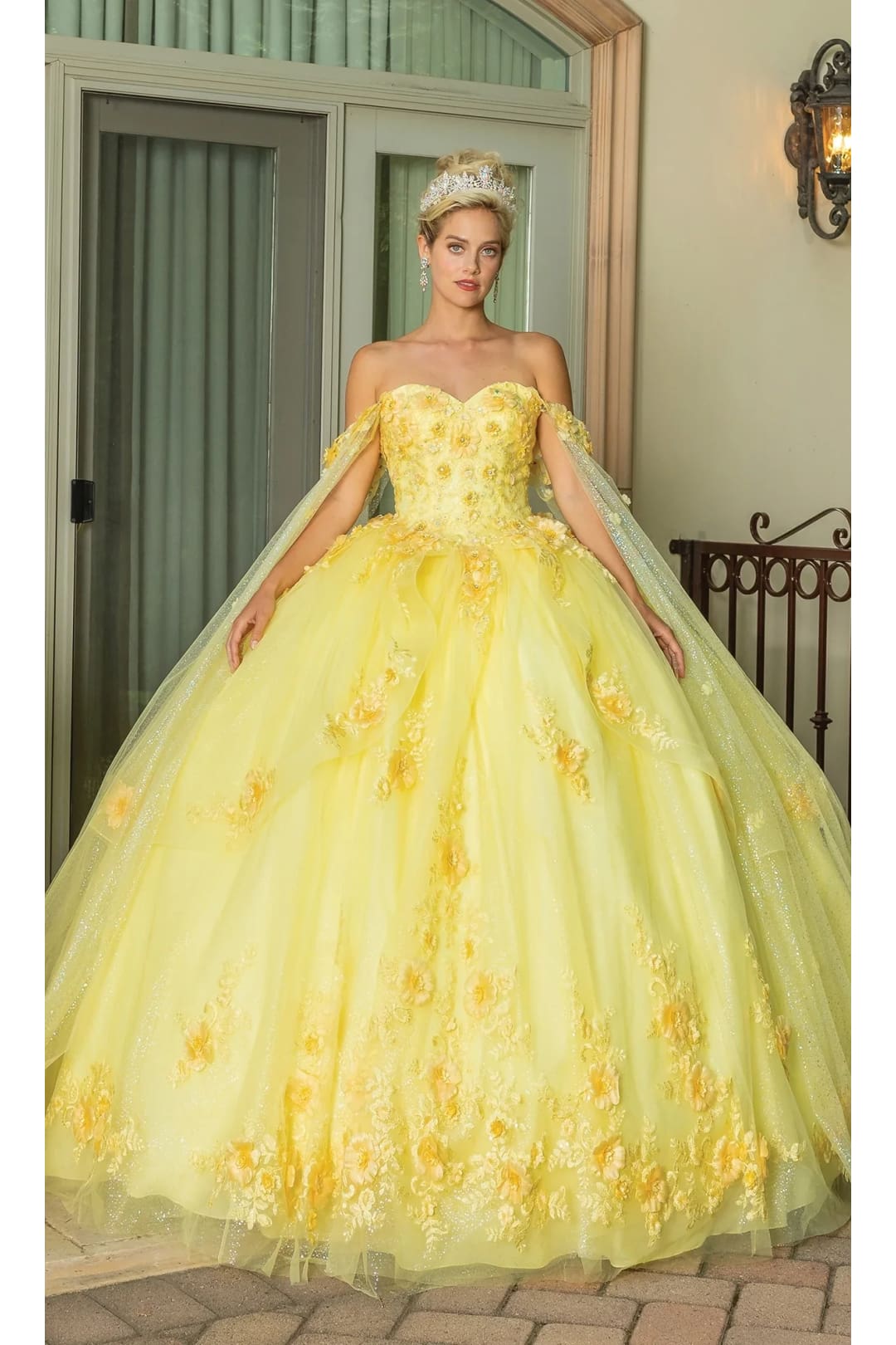 Dancing Queen Dresses DQ-1788 Quinceanera Gown for Unmatched Elegance - Yellow / XS - Dress