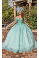 Dancing Queen Dresses DQ-1804 Quinceañera Ball Gown with Beaded Bodice - Mint / M - Dress