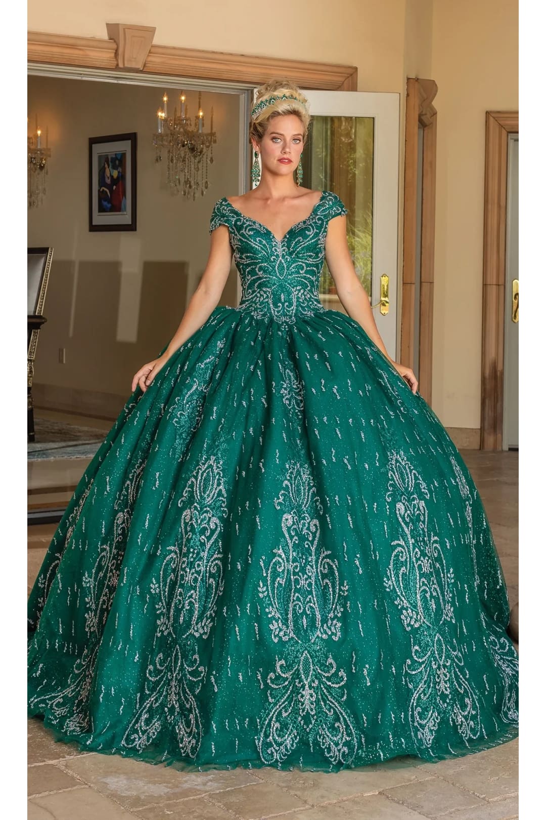 Dancing Queen Dresses DQ-1805 Quinceanera Gown for Exquisite Charm - Hunter Green / XS - Dress