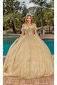 Dancing Queen Dresses DQ-1829 Quinceanera Gown for Classic Elegance - Gold / XS - Dress