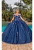 Dancing Queen Dresses DQ-1832 Quinceanera Gown for a Dreamy Celebration - Navy / XS - Dress