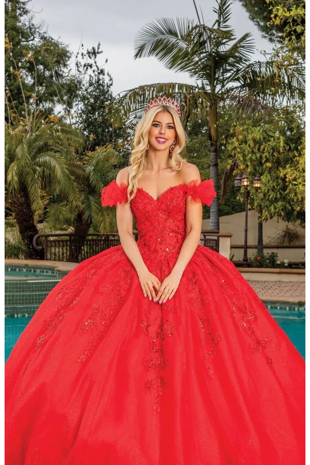 Dancing Queen Dresses DQ-1834 Quinceanera for Unforgettable Moments - Red / XS - Dress