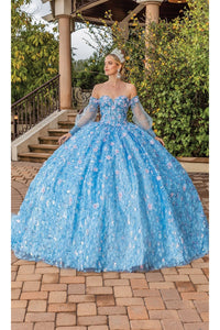 Dancing Queen Dresses DQ-1835 Quinceanera Gown for Magical Celebrations - Bahama Blue / XS - Dress