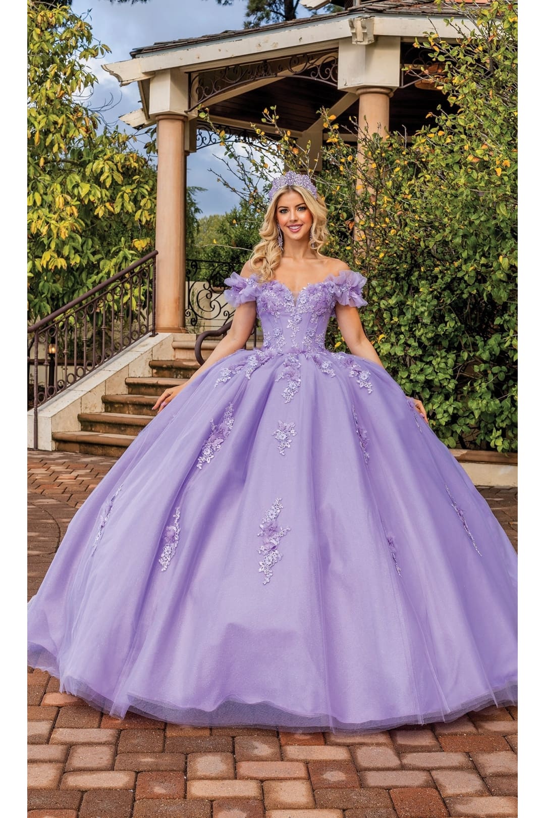 Dancing Queen Dresses DQ-1870 Elegant Quinceañera Ball Gown - Lilac / XS - Dress