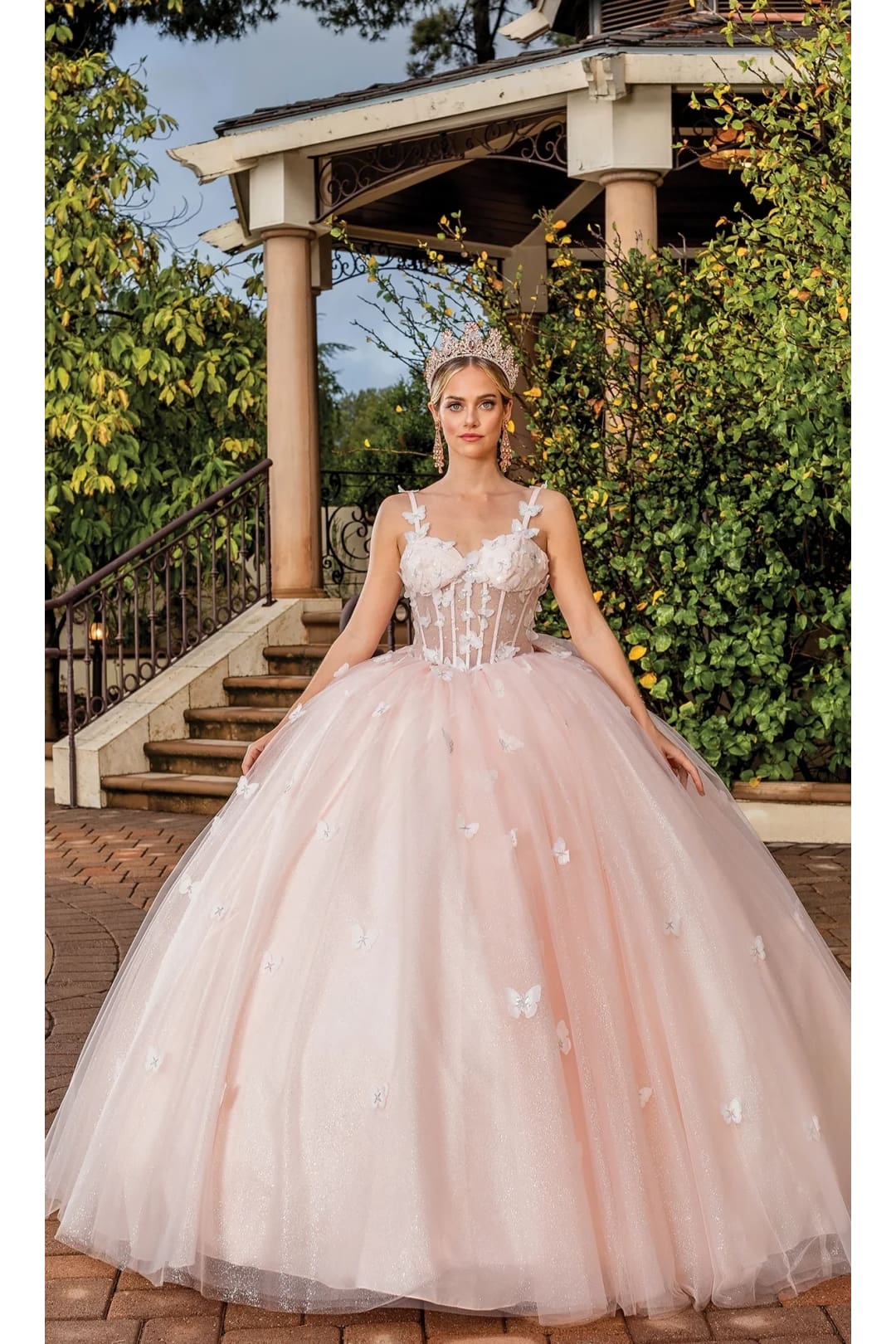 Dancing Queen Dresses DQ-1879 Elegant Quinceañera Ball Gown - Blush / XS - Dress