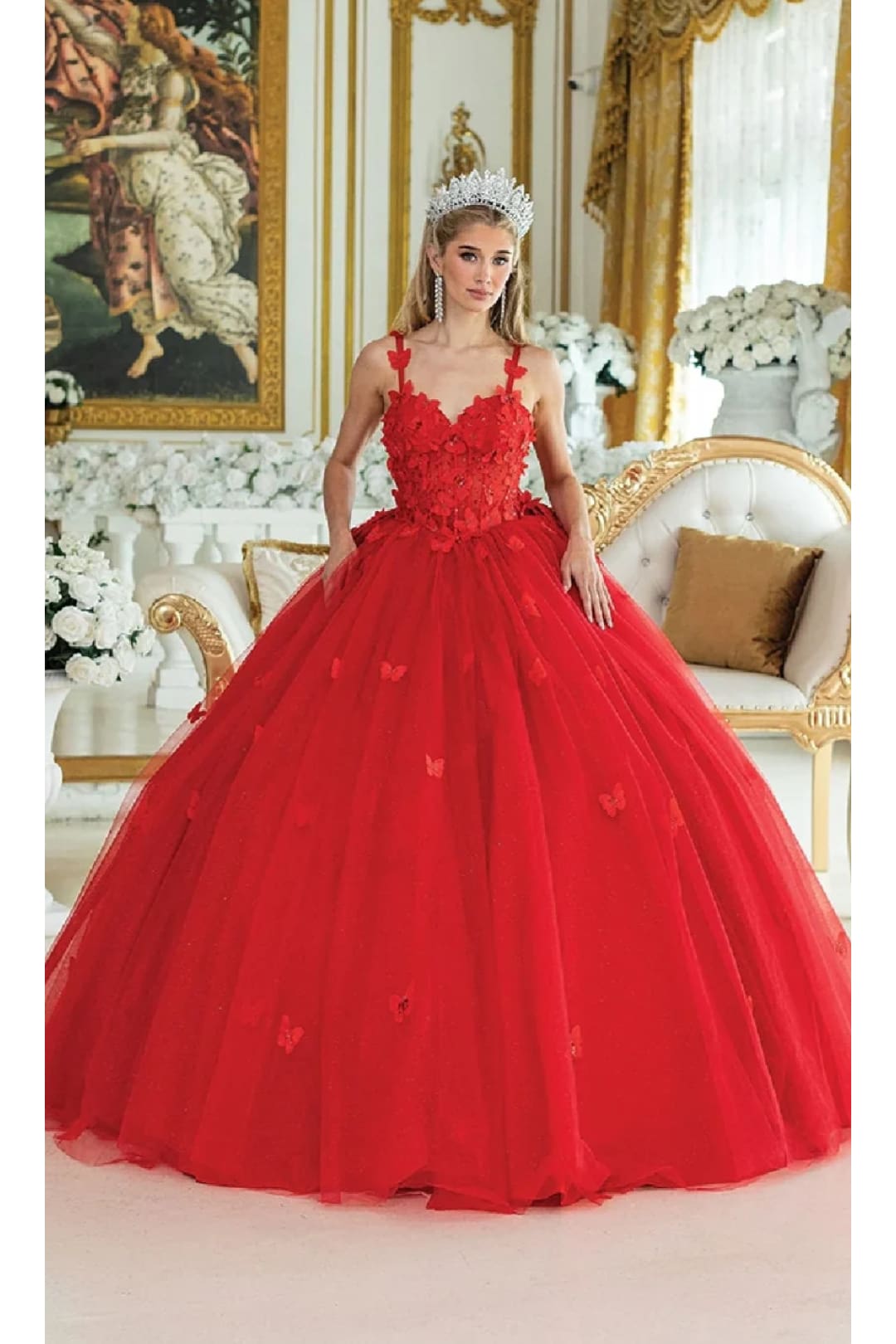 Dancing Queen Dresses DQ-1879 Elegant Quinceañera Ball Gown - Red / XS - Dress