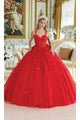 Dancing Queen Dresses DQ-1879 Elegant Quinceañera Ball Gown - Red / XS - Dress