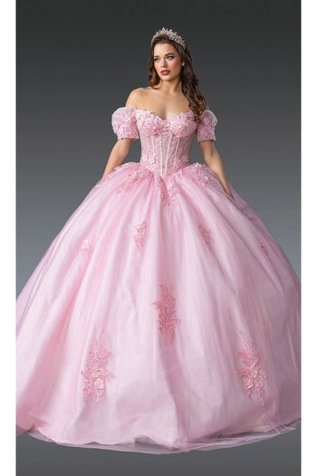 Dancing Queen Dresses DQ-1932 Quinceañera Gown Timeless Elegance - Blush / XS - Dress