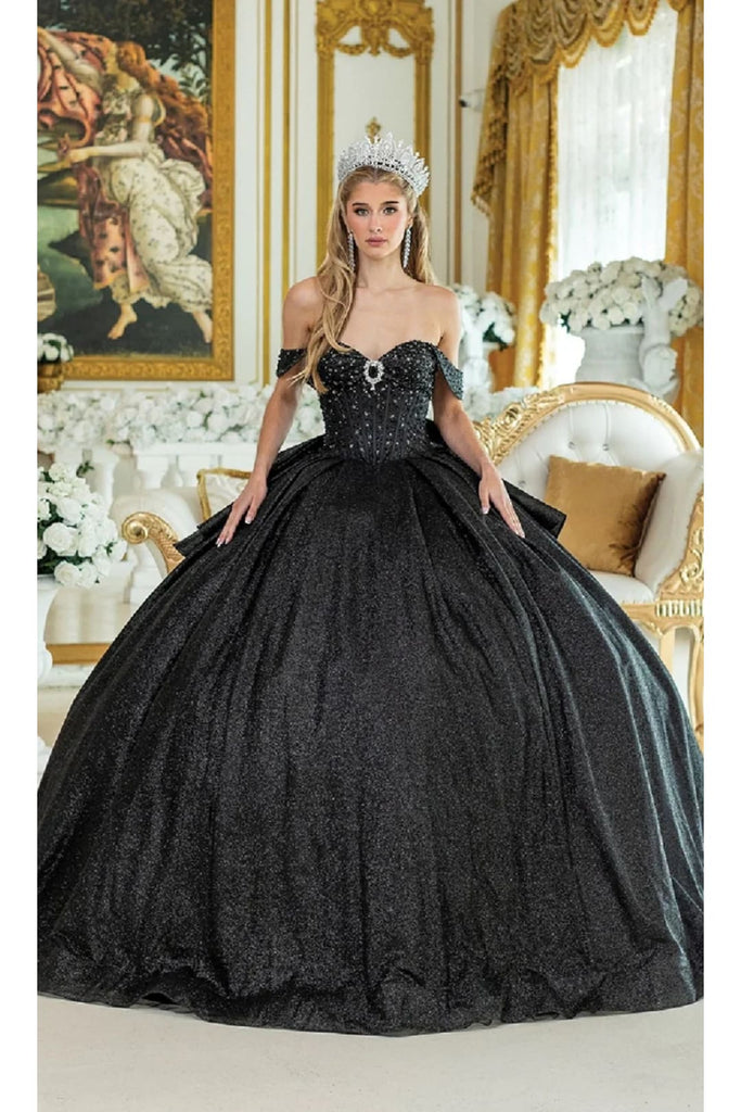 Dancing Queen Dresses DQ-1937 Quinceañera Radiant & Royal Elegance - Black / XS - Dress