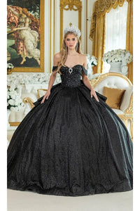 Dancing Queen Dresses DQ-1937 Quinceañera Radiant & Royal Elegance - Black / XS - Dress