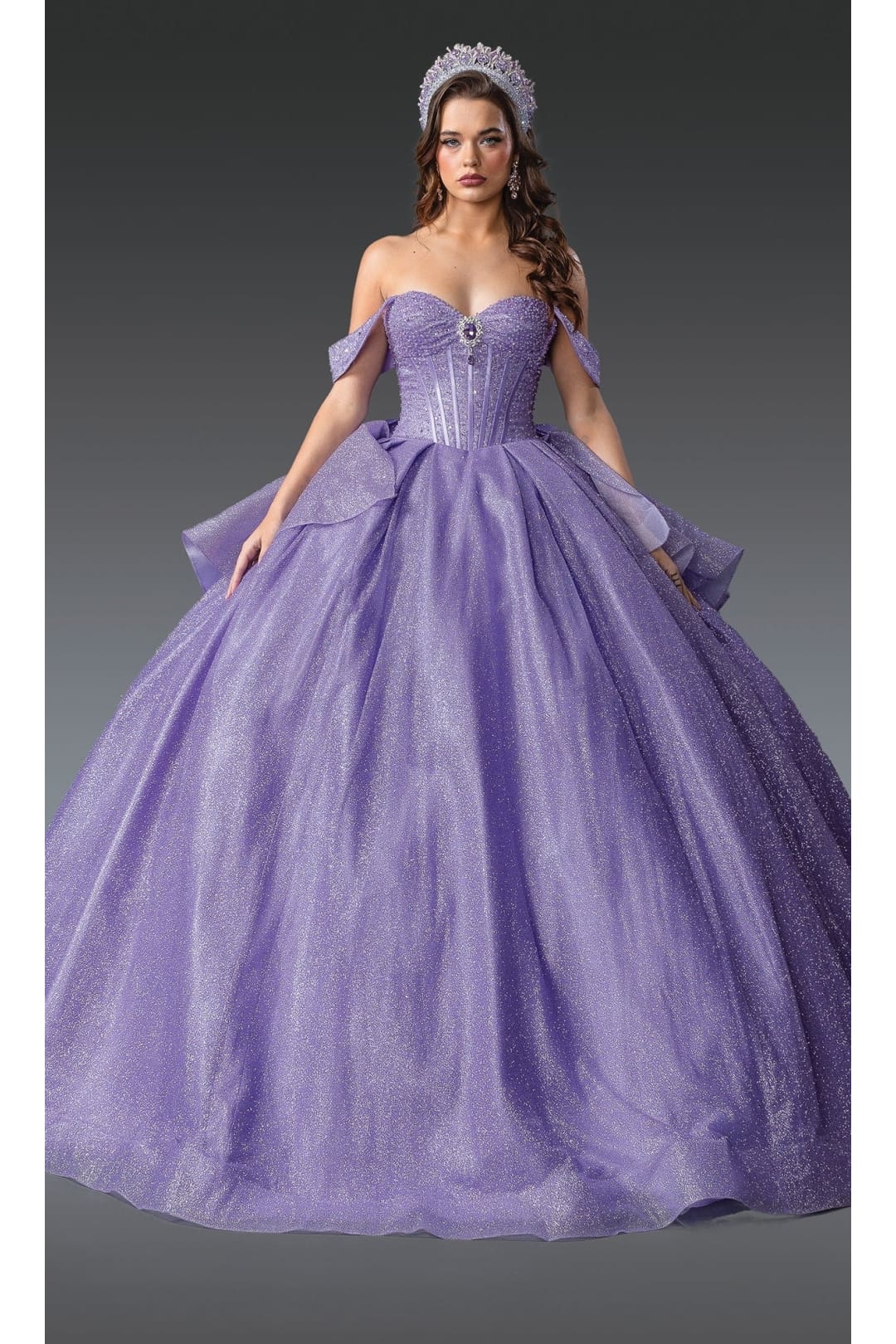 Dancing Queen Dresses DQ-1937 Quinceañera Radiant & Royal Elegance - Lilac / XS - Dress