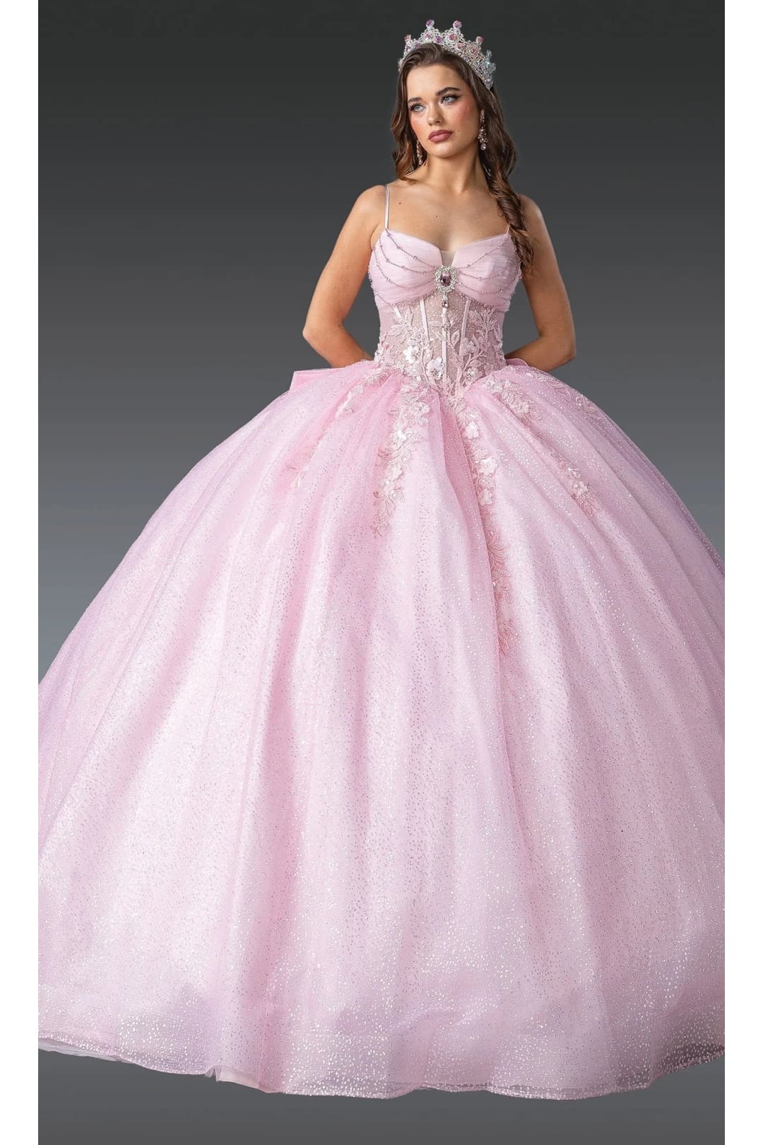 Dancing Queen Dresses DQ-1958 Captivating Quinceañera Gown of Charm - Pink / XS - Dress