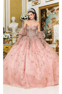 Dancing Queen Dresses DQ-1966 Exquisite Quinceañera Gown of Royalty - Rose gold / XS - Dress