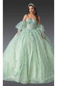 Dancing Queen Dresses DQ-1966 Exquisite Quinceañera Gown of Royalty - Sage / XS - Dress