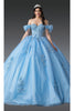 Dancing Queen Dresses DQ-1976 Quinceañera Gown of Luxury and Style - Bahama Blue / XS - Dress