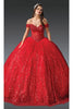 Dancing Queen Dresses DQ-1982 Timeless Elegance Quinceañera Dream Gown - Red / XS - Dress