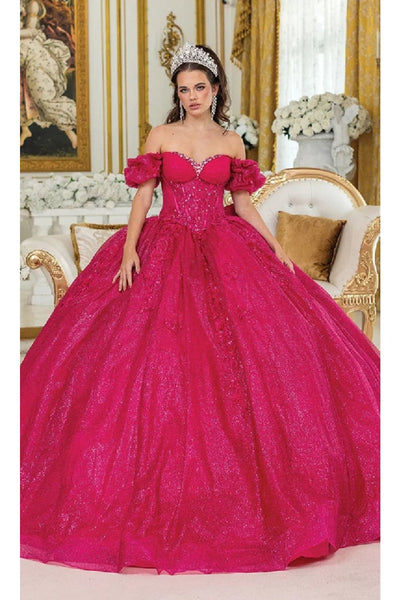 Dancing Queen Dresses DQ-1985 Gorgeous Quinceañera Dress of Grace - Fuchsia / XS - Dress