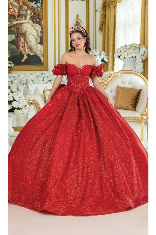 Dancing Queen Dresses DQ-1985 Gorgeous Quinceañera Dress of Grace - Red / XS - Dress