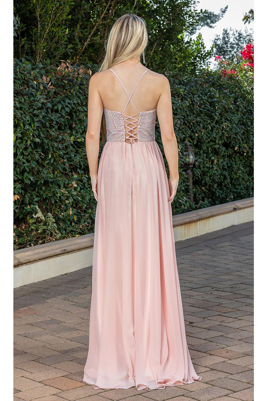 Dancing Queen Dresses DQ-22-4277 Long A-Line Beaded-Bodice Prom Dress - Dress