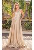 Dancing Queen Dresses DQ-2611 Lace-Up Long Gold Prom Dress - Gold / XS - Dress