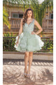 Dancing Queen Dresses DQ-3273 Beaded-Bodice Short Homecoming Dress - Dress