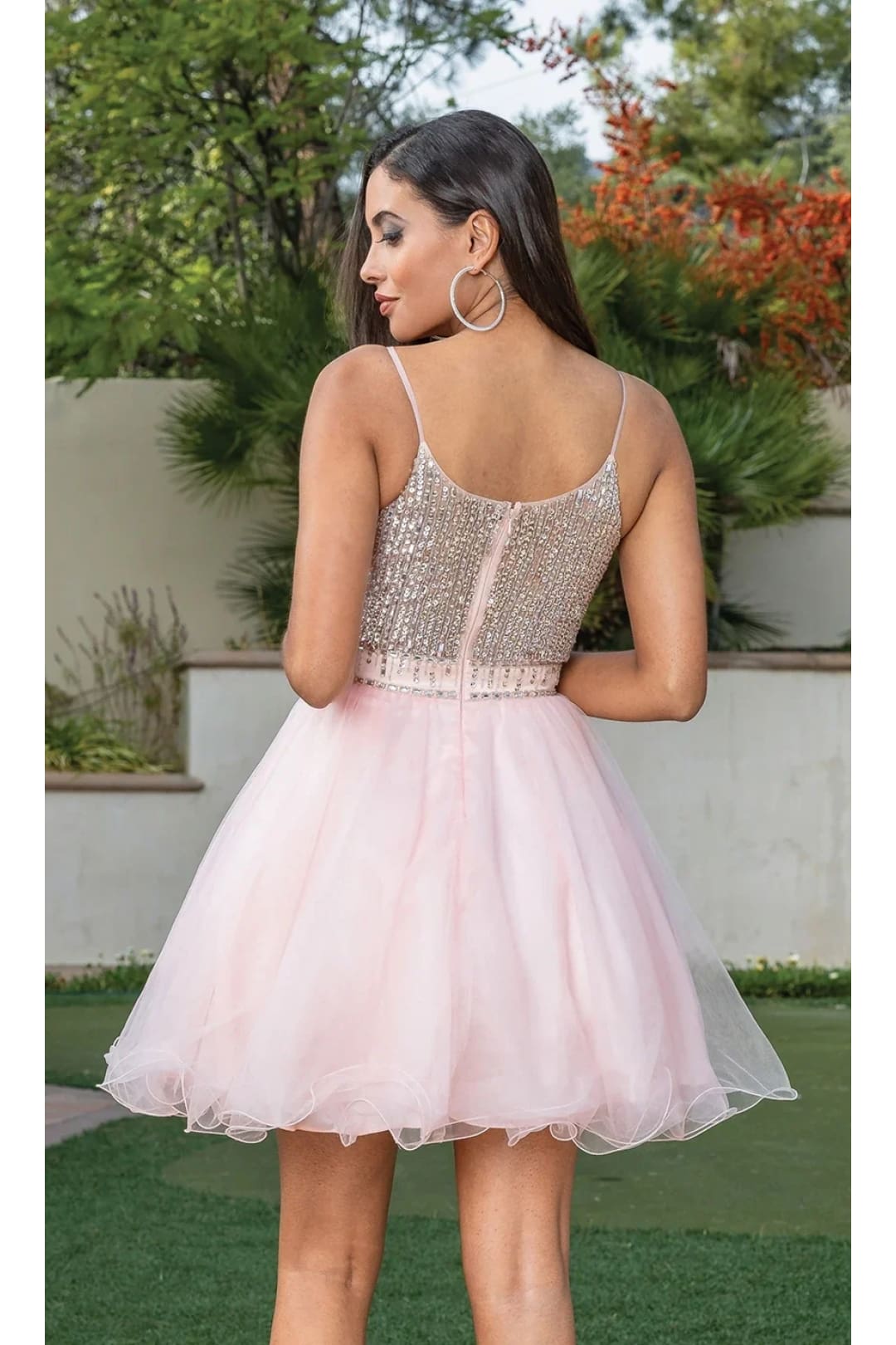 Dancing Queen Dresses DQ-3313 Beaded-Bodice Short Homecoming Dress - Dress