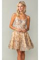 Dancing Queen Dresses DQ-3343 Short Glitter-Print Homecoming Dress - Dress