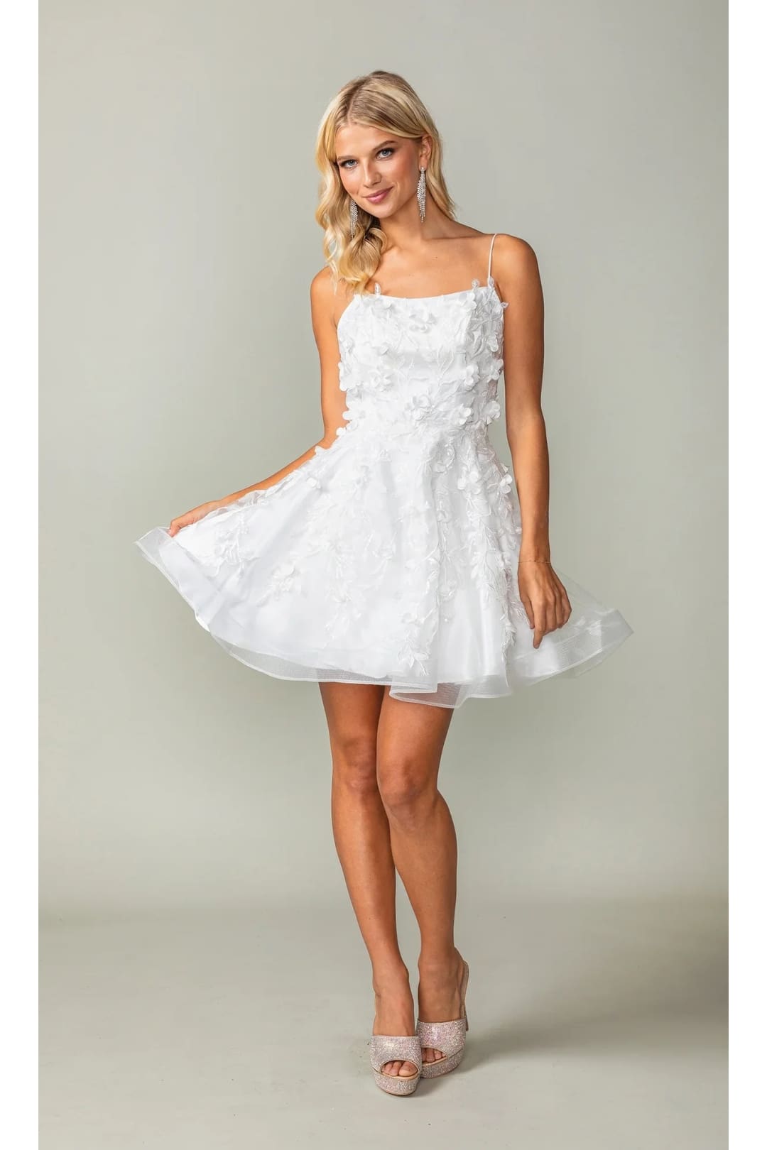 Dancing Queen Dresses DQ-3357 Embellished Babydoll Homecoming Dress - Dress