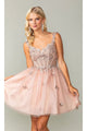 Dancing Queen Dresses DQ-3367 Rose Gold Butterfly Homecoming Dress - Dress