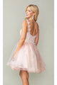 Dancing Queen Dresses DQ-3369 Lace-Up Short Butterfly Homecoming Dress - Blush / XS - Dress