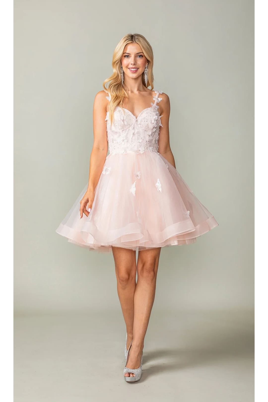 Dancing Queen Dresses DQ-3369 Lace-Up Short Butterfly Homecoming Dress - Dress