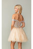 Dancing Queen Dresses DQ-3383 Off-Shoulder Corset Homecoming Dress - Dress