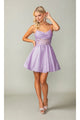 Dancing Queen Dresses DQ-3386 Cowl-Neck Short Glitter Homecoming Dress - Lilac / XS - Dress